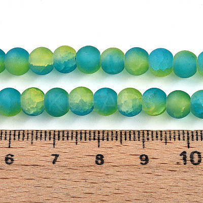 Crackle Glass Beads Strands GLAA-N009-6mm-10-1