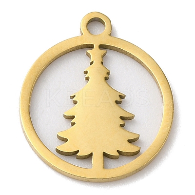 Christmas 201 Stainless Steel Pendants STAS-D053-03G-1