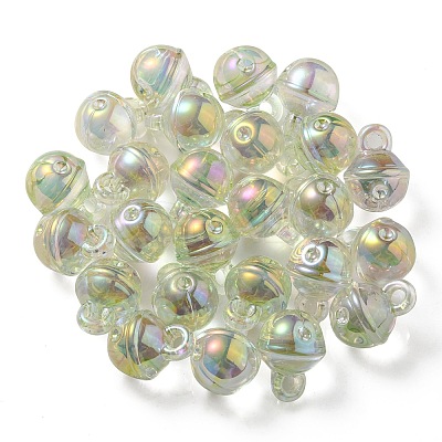 UV Plating Rainbow Iridescent Transparent Acrylic Pendant OACR-P010-06D-1