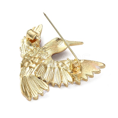 Bird Rhinestone Enamel Pins JEWB-G040-09G-02-1