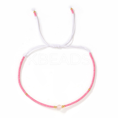 Bohemian Style Handmade Glass Seed Beaded Braided Bead Bracelets for Women TS0574-3-1