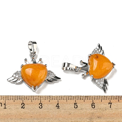 Natural & Synthetic Mixed Gemstone with Clear Cubic Zirconia Pendants G-G133-02P-1