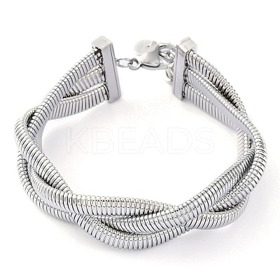 304 Stainless Steel Bracelet for Women BJEW-U009-04P-02-1