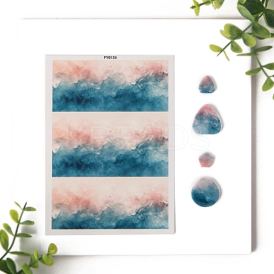Polymer Clay Earrings Water Transfer Paper PW-WG218AD-03-1