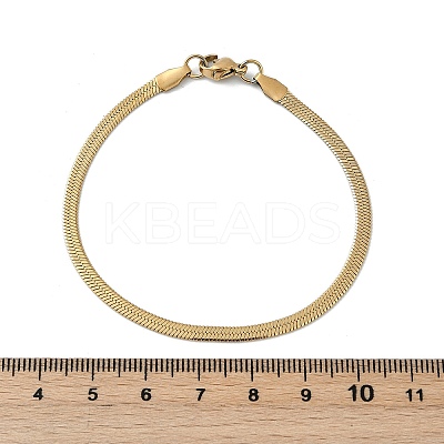 Ion Plating(IP) 304 Stainless Steel Herringbone Chain Bracelets BJEW-P236-15G-1