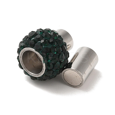 304 Stainless Steel Magnetic Clasps with Glue-in Ends FIND-C044-01-1