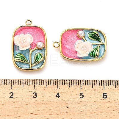 304 Stainless Steel Enamel Pendants STAS-B084-13G-03-1