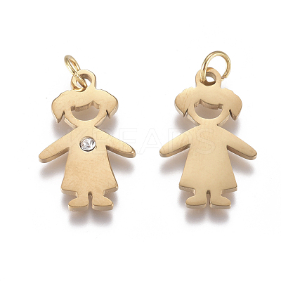 316 Surgical Stainless Steel Pendants STAS-L242-02G-1