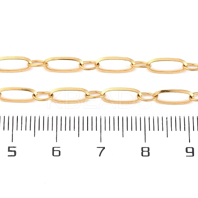 304 Stainless Steel Oval Link Chain Necklaces X-NJEW-Q013-09G-1