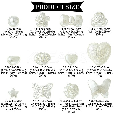 247Pcs ABS Plastic Imitation Pearl Beads Sets KY-YW0001-58-1