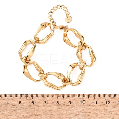 304 Stainless Steel Nuggets Link Chain Bracelets for Women BJEW-P348-01B-G-1