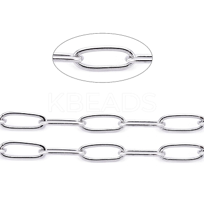 Tarnish Resistant 304 Stainless Steel Paperclip Chains CHS-F010-01B-P-01-1