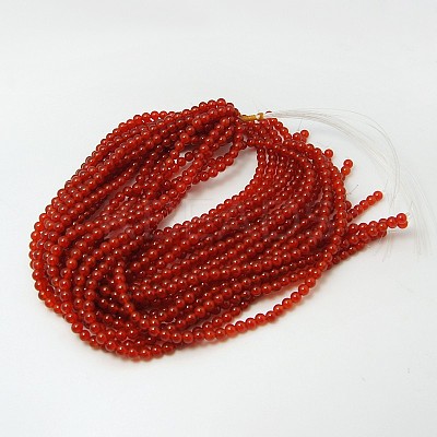 Natural Carnelian Beads Strands G-G338-10mm-01-1