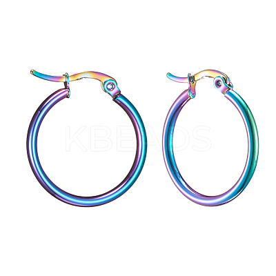 304 Stainless Steel Hoop Earrings EJEW-F105-10M-1