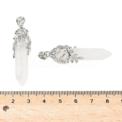 Natural Quartz Crystal Pendants G-M450-01P-12-1