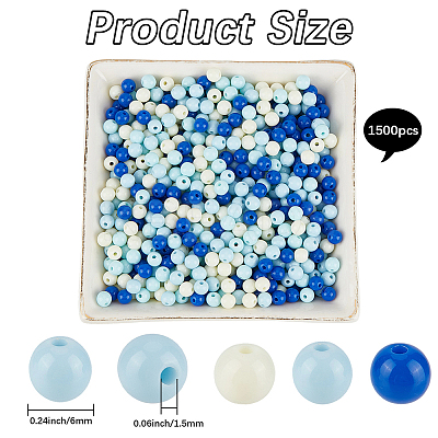 Opaque Acrylic Beads SACR-PA0001-04A-04-1