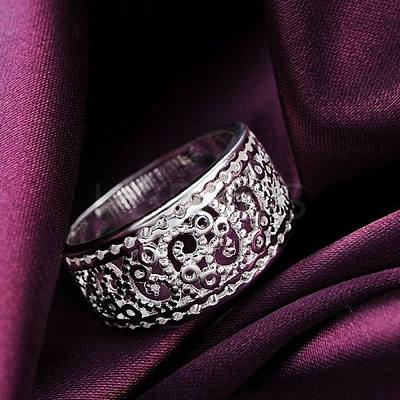 Vintage Elegant Fashion Style Brass Hollow Out Metal Rings RJEW-EE0002-006P-D-1