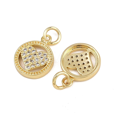 Brass Micro Pave Cubic Zirconia Pendants ZIRC-I367-05G-05-1