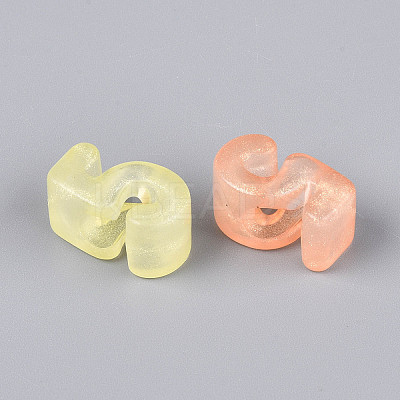 Luminous Frosted Transparent Acrylic Beads TACR-T029-21F-1