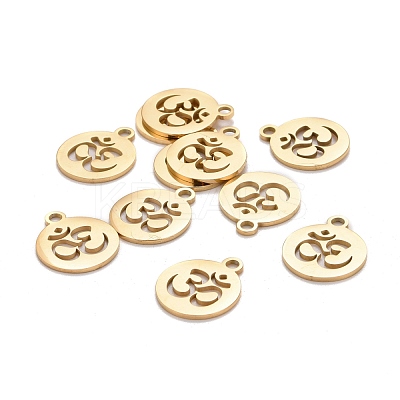 201 Stainless Steel Pendants STAS-D451-25G-1