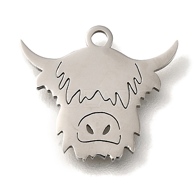 201 Stainless Steel Pendants STAS-R136-10P-1
