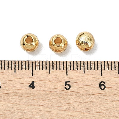 SHEGRACE Brass Textured Round Beads XGRPCU095-298G-1