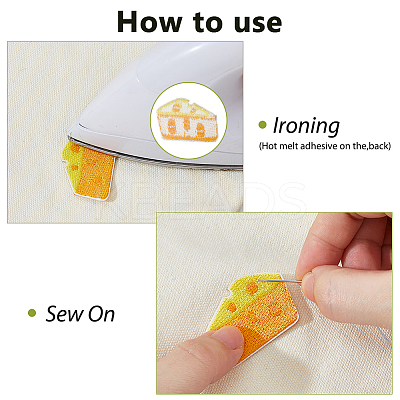 12Pcs Polyester Cloth Patches AJEW-DC0003-86-1