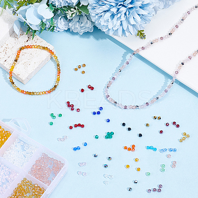 3000Pcs 24 Colors Transparent Electroplate Glass Beads EGLA-PA0001-29B-1