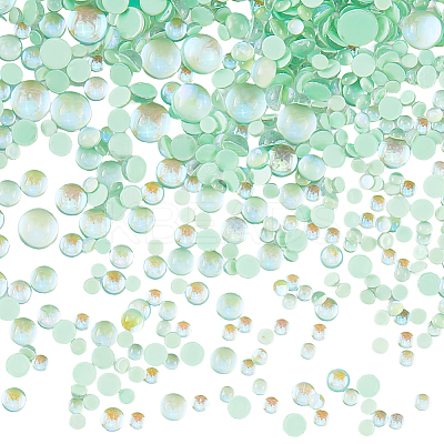 3 Sets Glass Half Round Cabochons GLAA-SC0002-63C-1