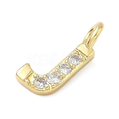 Brass Micro Pave Clear Cubic Zirconia Pendants KK-I476-01G-J-1