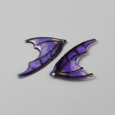 Translucent Resin Glitter Powder Pendants X1-RESI-TAC0018-18I-1