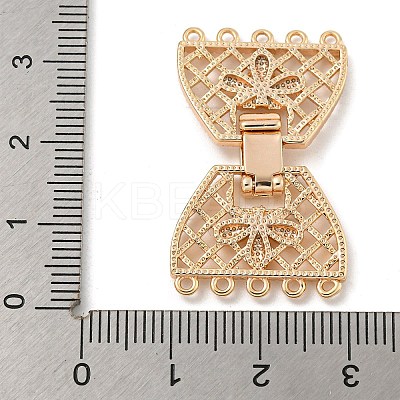 Brass Fold Over Clasps KK-N254-117G-01-1