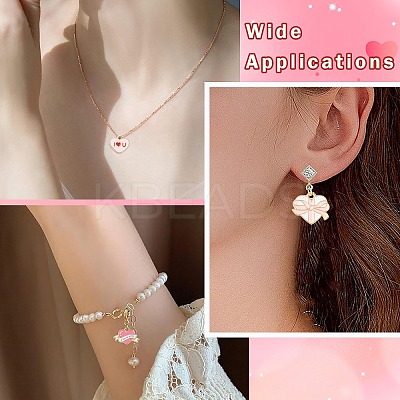 64Pcs 16 Styles Heart Alloy Enamel Charms ENAM-CJ0007-19-1