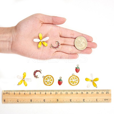 Alloy Enamel Pendants ENAM-SZ0001-17G-1
