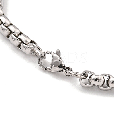 Tarnish Resistant 201 Stainless Steel Box Chain Bracelets for Women LS-BJEW-R318-03C-P-1