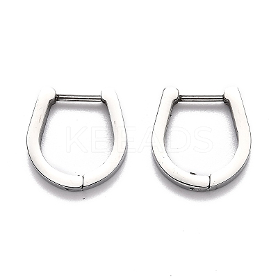 Tarnish Resistant 304 Stainless Steel Huggie Hoop Earrings STAS-J033-14A-P-1