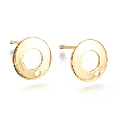 201 Stainless Steel Stud Earring Findings X-STAS-K212-04G-1