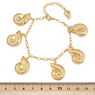 Summer 304 Stainless Steel Sea Animals Charm Bracelets BJEW-D359-16A-G-1