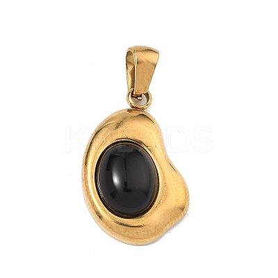 Natural Black Onyx(Dyed & Heated) Pendants G-C278-01G-12-1