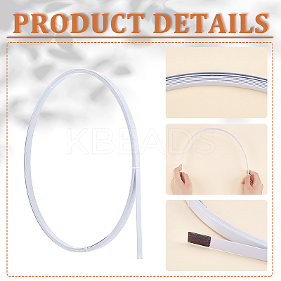 Plastic Covered Steel Boning for Bridal Dress Bustle DIY-WH0304-604A-1