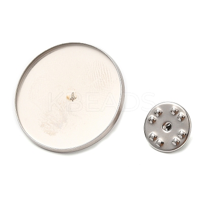 Non-Tarnish 304 Stainless Steel Brooch Findings STAS-R123-17D-P-1