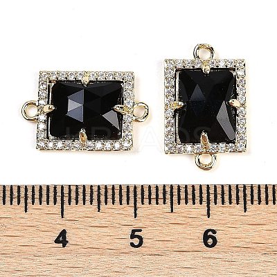 Natural Obsidian Faceted Rectangle Links G-I375-07G-01-1