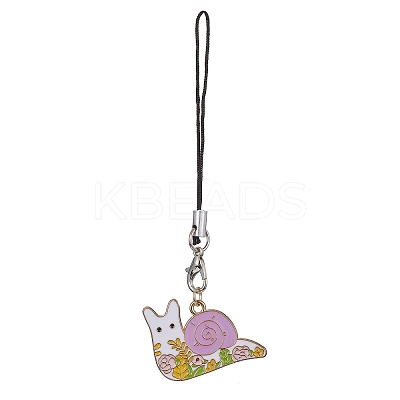 Alloy Enamel Mobile Straps HJEW-JM01090-1