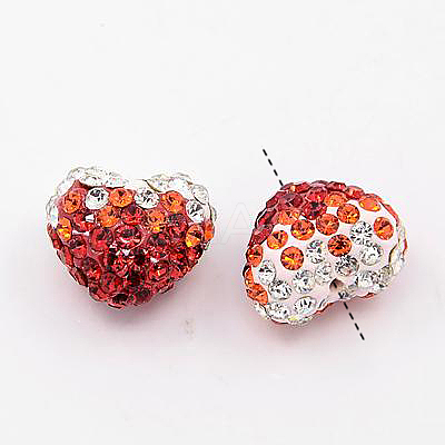 Gradient Color Polymer Clay Grade A Rhinestone Beads RB-A049-03-1