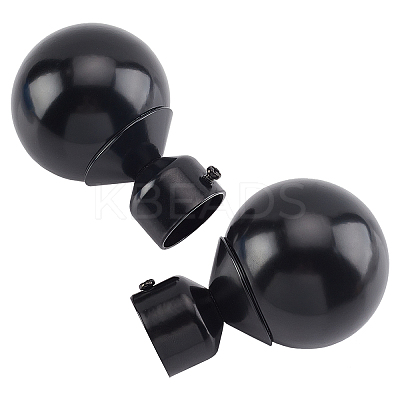 2Pcs Iron Round Curtain Rod Finials FIND-GF0002-96A-1