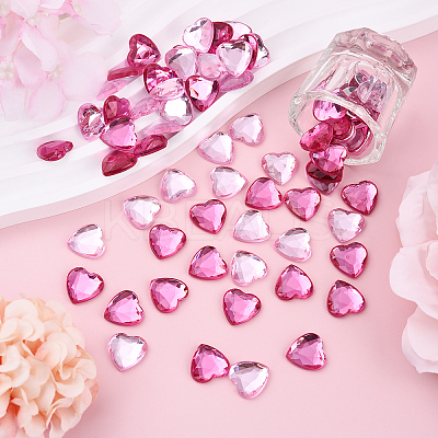 200Pcs 2 Colors Imitation Taiwan Acrylic Rhinestone Cabochons GACR-YW0001-06-1