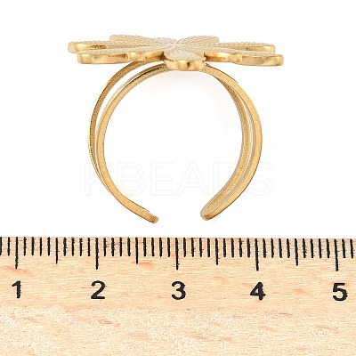 304 Stainless Steel Open Cuff Rings for Women LS-RJEW-U060-04C-G-1