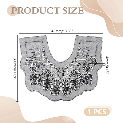 Butterfly & Flower Lace Detachable False Collars DIY-WH0899-715-1