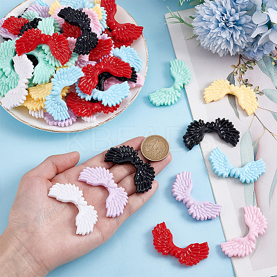 64Pcs 8 Colors Opaque Acrylic Beads OACR-ME0001-30-1