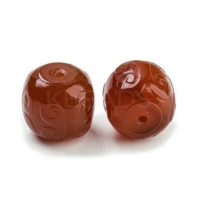 Natural Carnelian Carved Beads G-Q006-01-1